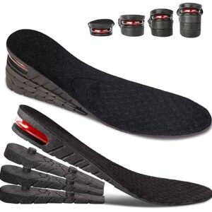 Height Increase Insoles for Men & Women Soft 4-Layer Height Hoppers for Men Comfortable Breathable & Adjustable Height Insoles for Men Lift Up To 9cm Height Booster Shoe Heel Orthotic Soles