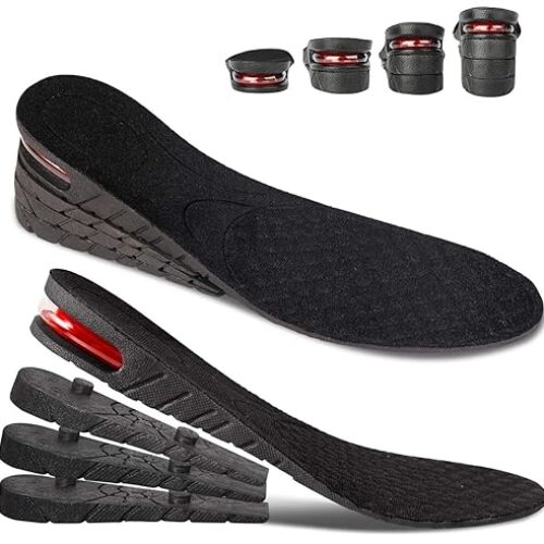 Height Increase Insoles for Men & Women Soft 4-Layer Height Hoppers for Men Comfortable Breathable & Adjustable Height Insoles for Men Lift Up To 9cm Height Booster Shoe Heel Orthotic Soles