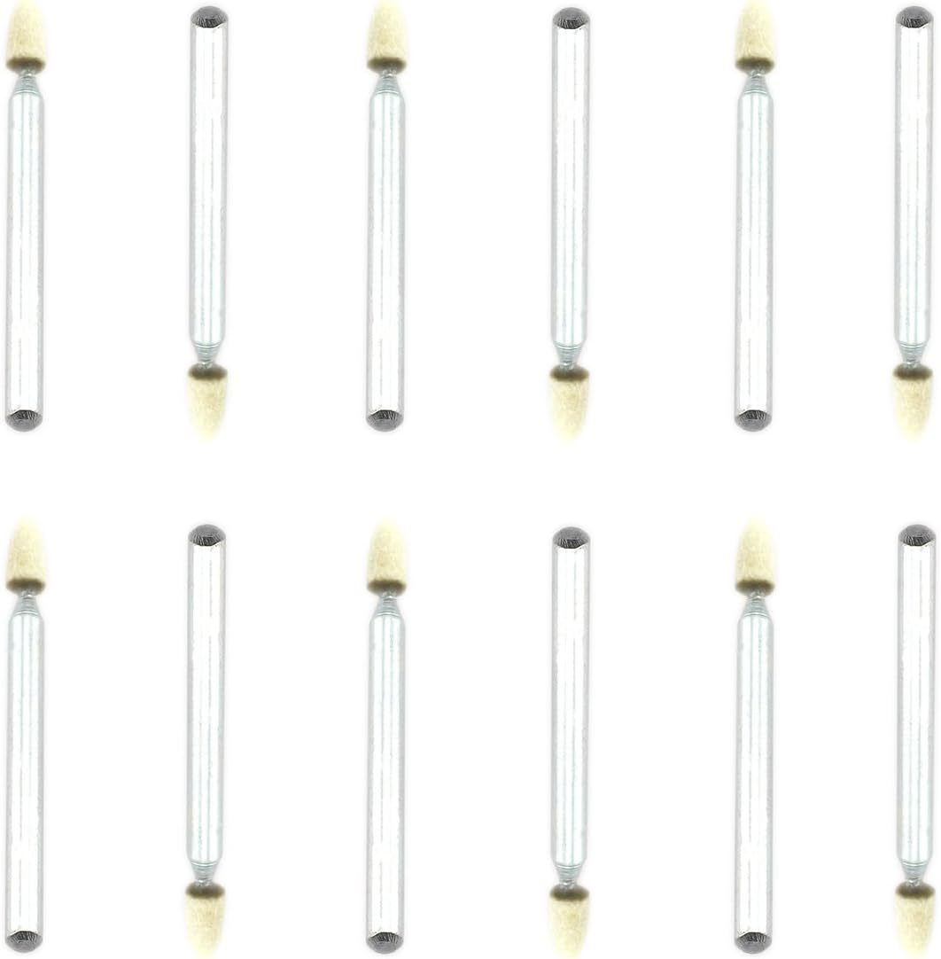 12pcs 3x3mm Special-Felt Buff Wheel Conical Bullet Wool Grinding Head Mandrel Mounted High Luminance Polishing Rotary Tools - Image 2