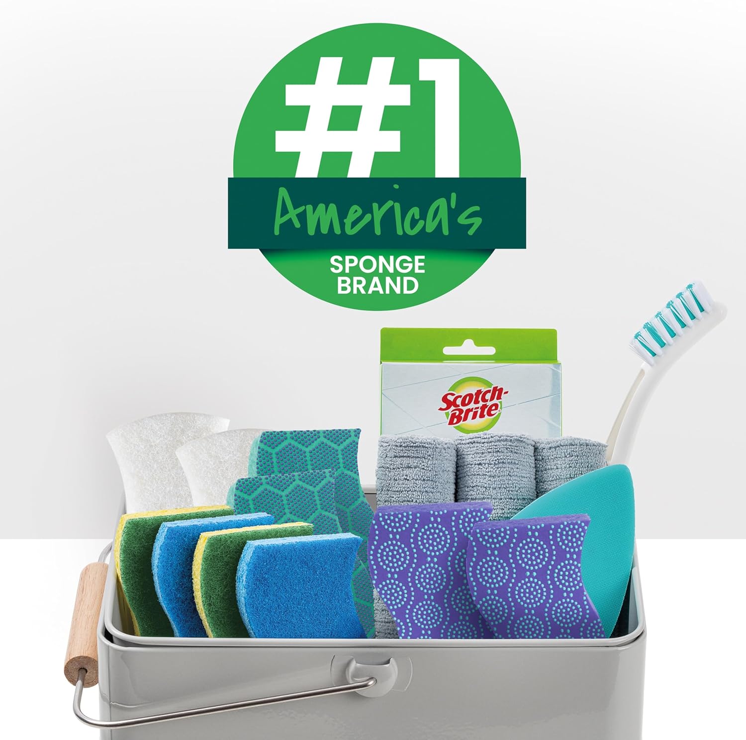 Scotch-Brite Non-Scratch Scrub Sponges, For Washing Dishes and Cleaning Kitchen, 9 Scrub Sponges - Image 5