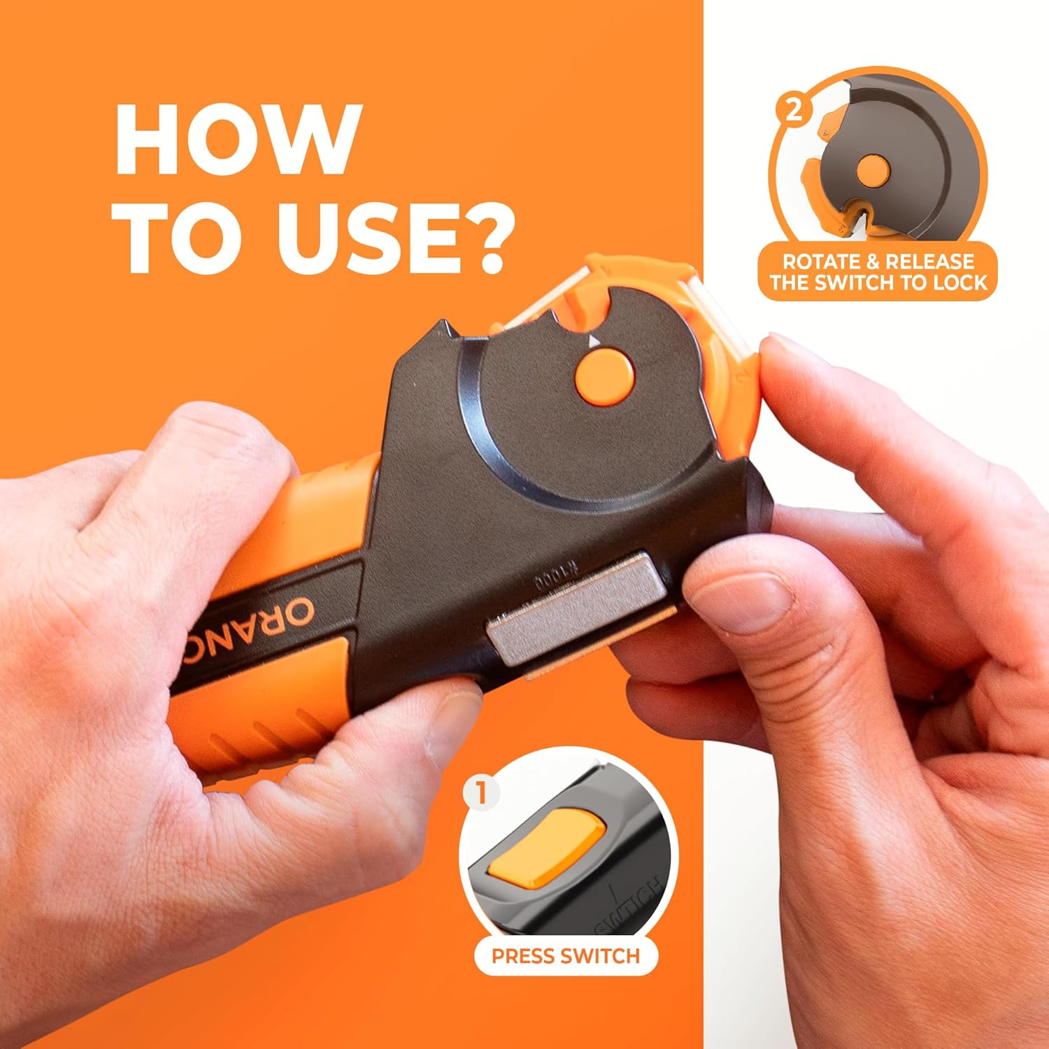 Orange Ninja 7-in-1 Garden Tool & Knife Sharpener – Sharpens Lawn Mower Blades, Axe, Hatchet, Machete, Pruner & Hedge Shears – Repairs & Hones Edges by Sharp Pebble - Image 4