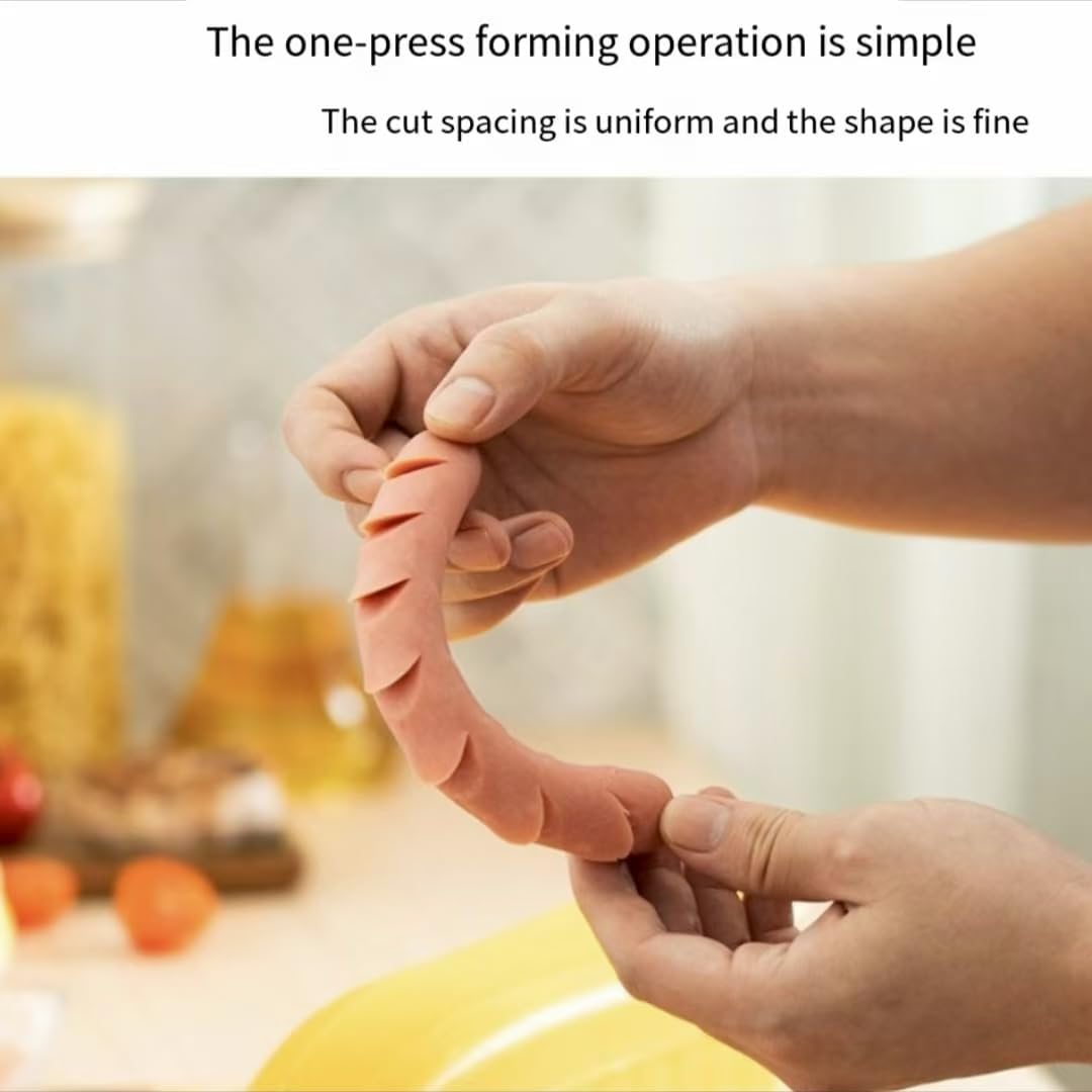 Hot Dog Slicing Tool - Stainless Steel Criss-Cross Hot Dog Slicer for Perfect Cuts – Great for Grilling, Air Fryer, Oven & Microwave – Fun BBQ Kitchen Tool - Image 3