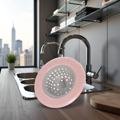 Pink Sewer Plug Floor Drain Cover,Pumps and Plumbing Equipment，Home Kitchen Sink Sewer Round Filter Basket Floor Drain Stopper Strainer Tool