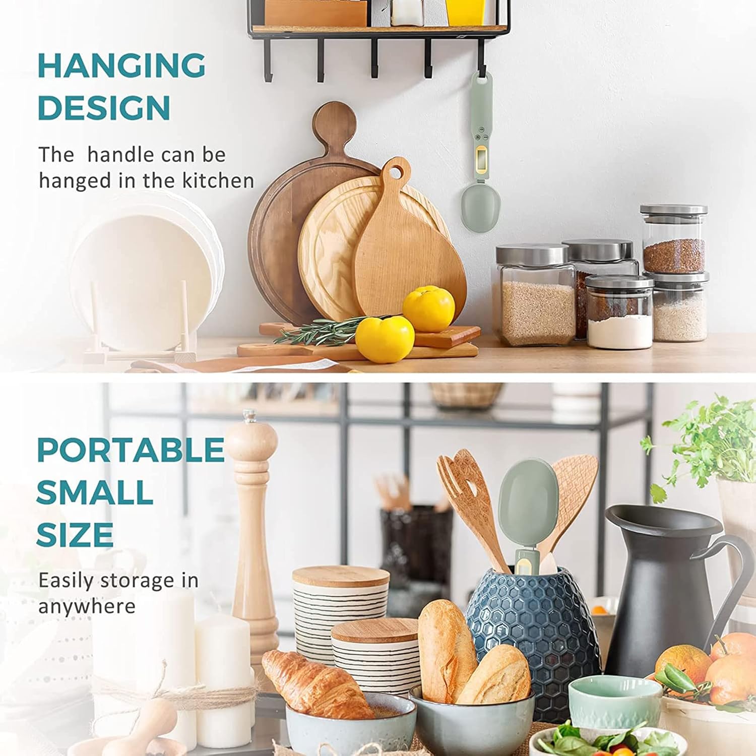 Spoon Digital Measuring Scale 500g 0.1g LCD, Dark Green - Image 7