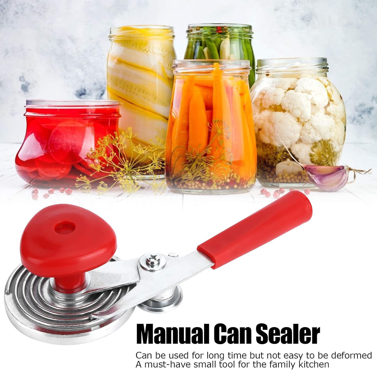 Ejoyous Manual Can Sealing Machine Jar Canning Tool Crimping Seaming Device for Household Kitchen - Image 3