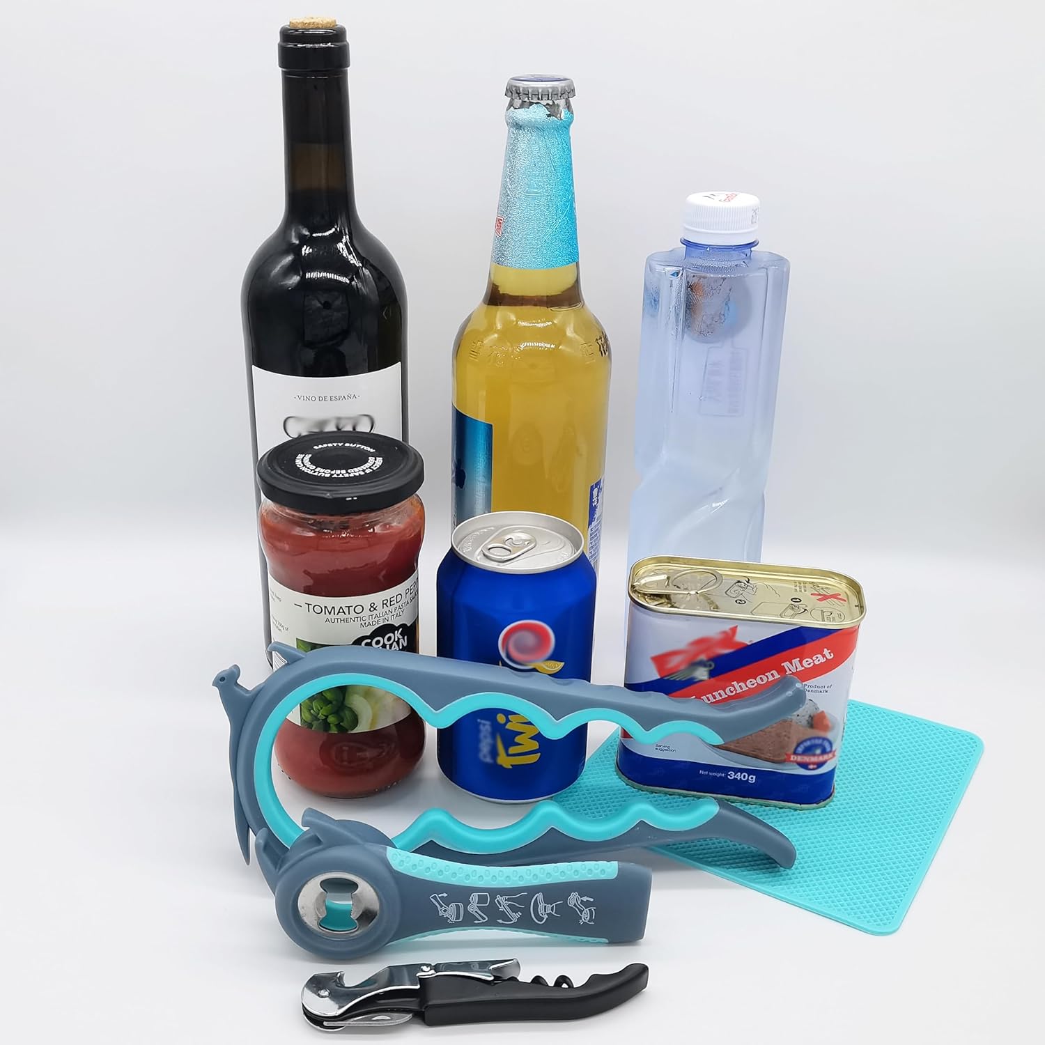 Otstar Jar Opener Bottle Opener and Can opener for Weak Hands,Seniors with Arthritis, Elderly, Jar Lid Opener Gadgets with Rubber Jar Opener Gripper Pad and Corkscrew Opener - Image 8