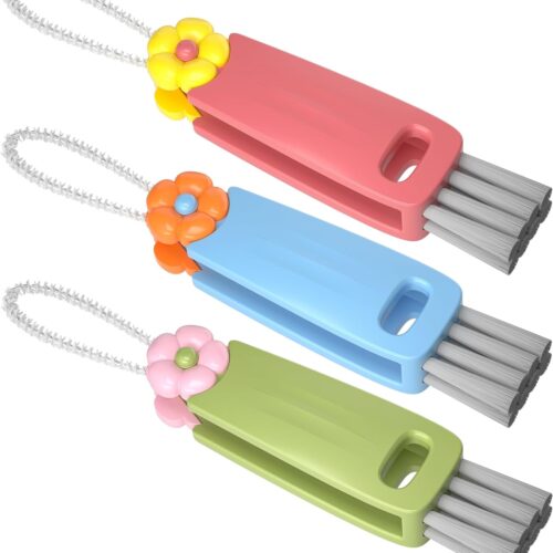 3 in 1 Cup Lid Gap Cleaning Brush Set, Multifunctional Bottle Cleaning Brush, Cup Lid Gap Cleaner, Home Kitchen Crevice Brush Tools(Multicolor)