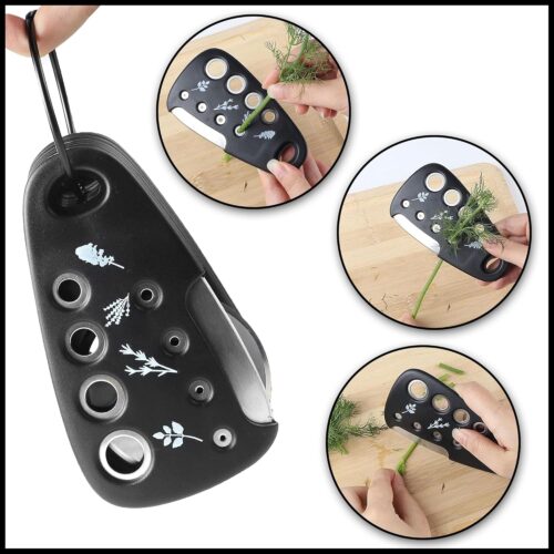 6-Piece Stainless Steel Kitchen Gadgets Set – Cheese Grater, Peeler, Pizza Cutter, Bottle Opener, Garlic Grinder – Compact Camping and RV Kitchen Accessories (Black)