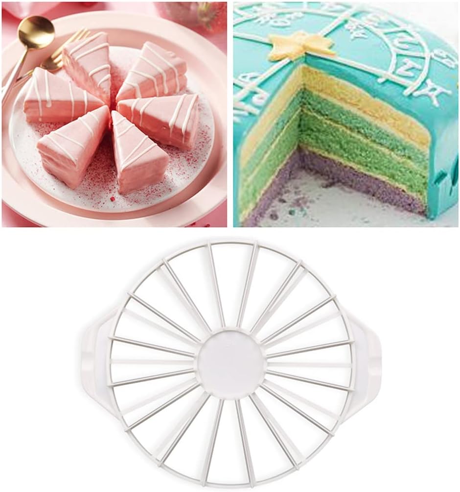 Baking Cake Slicers Household Cakes 14/16 Pieces Slicer Cutter Round Equal Portion Marker Divider Baking Tool White Cake Cutter Circle - Image 2