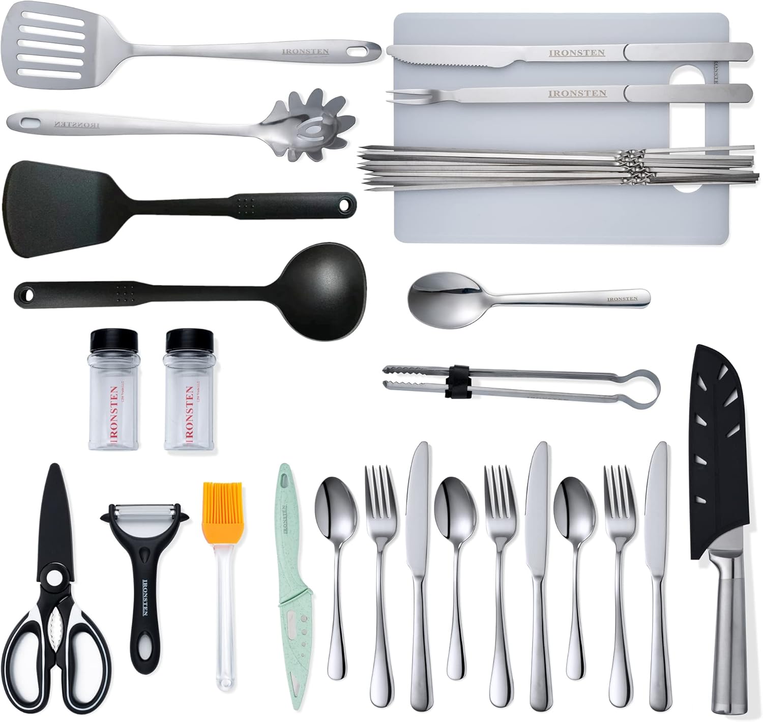 Camping Cooking Utensils Set Camp Kitchen Equipment Portable Picnic Cookware Kit Bag Campfire Grill Utensil Gear Essentials Gadgets Accessories for RV Car, Tent Campers, Outdoor Picnics BBQ - Image 2