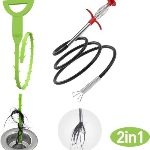 DR.PEN Flexible Grabber Claw Pick Up Reacher Tool (Drain Clog Remove Tool), With 4 Claws Bendable Hose Pickup Reaching Assist Tool for Litter Pick, Home and Kitchen Sink, Drains, Toilet (35.4 inch)