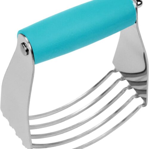 Dough Blender Heavy Duty Pastry Cutter Stainless Steel Butter Cutter Professional Baking Tool For Mixing Flour Butter (Blue)