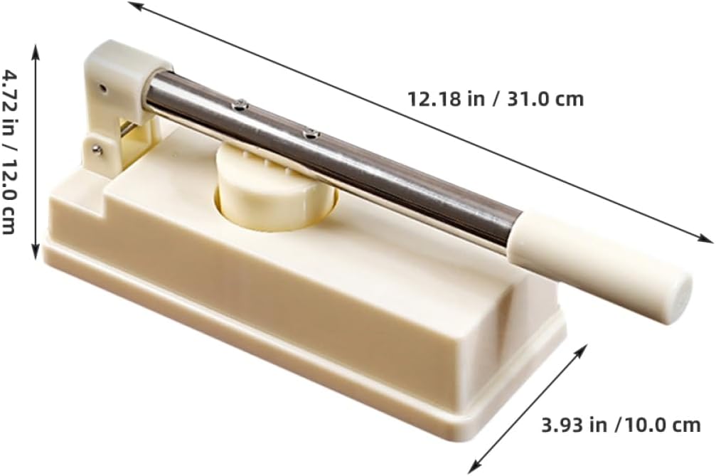 Dumpling Maker Tool Easy Press Mold for Homemade Ravioli Versatile Kitchen Gadget for Dumpling Wrappers and Pierogi Efficient Design with Extended Handle White - Image 2