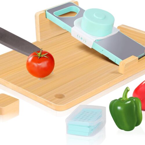 Easy-to-Use Adaptive One Handed Cutting Board,Handicap Kitchen Tools with Bread Stops & Steel Spikes,Easy to Clean-for Amputees,Stroke Victims,Elderly