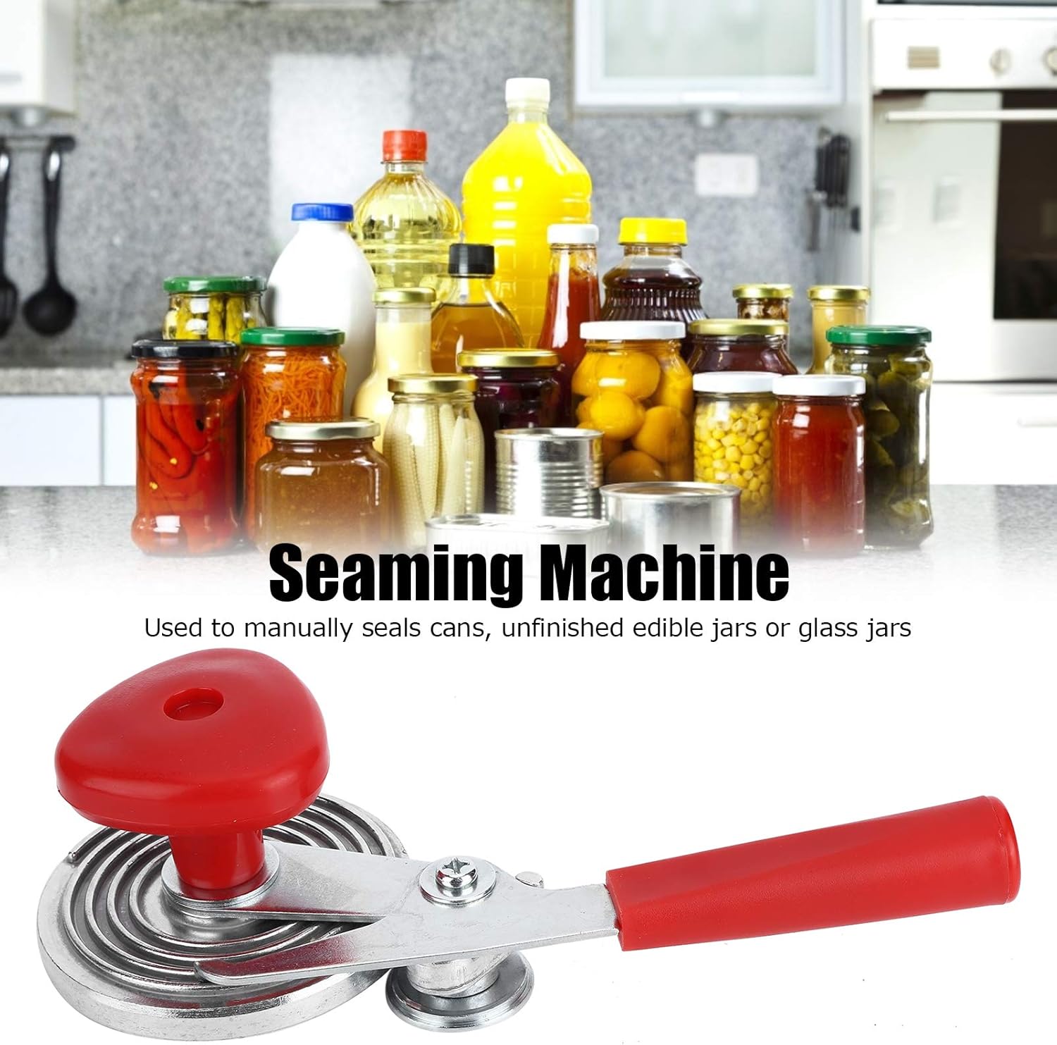 Ejoyous Manual Can Sealing Machine Jar Canning Tool Crimping Seaming Device for Household Kitchen - Image 2