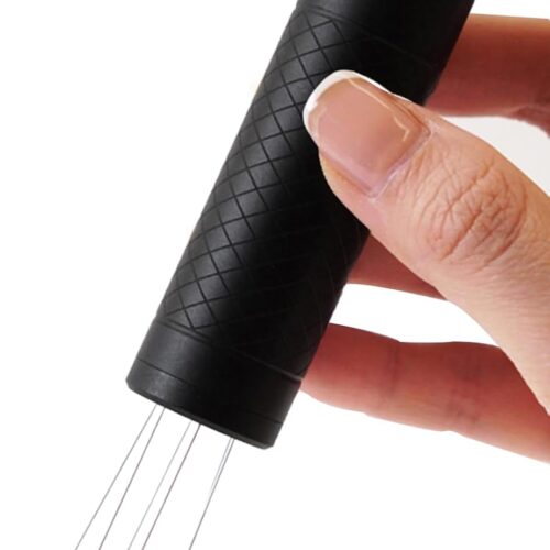 Flick WDT Tool Espresso Retractable Espresso Distribution Tool for Barista with Magnetic Base 0.4mm 6 Stainless Steel Needles with 6 Replacement