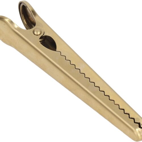 Heavy Duty Stainless Steel Clips,11.6cm Long Latest Keeping Clamp Jaw Sealing Clips Internal Tooth Design Airtight Heal Grip Kitchen Tools for Coffee and Food Bags(Gold)