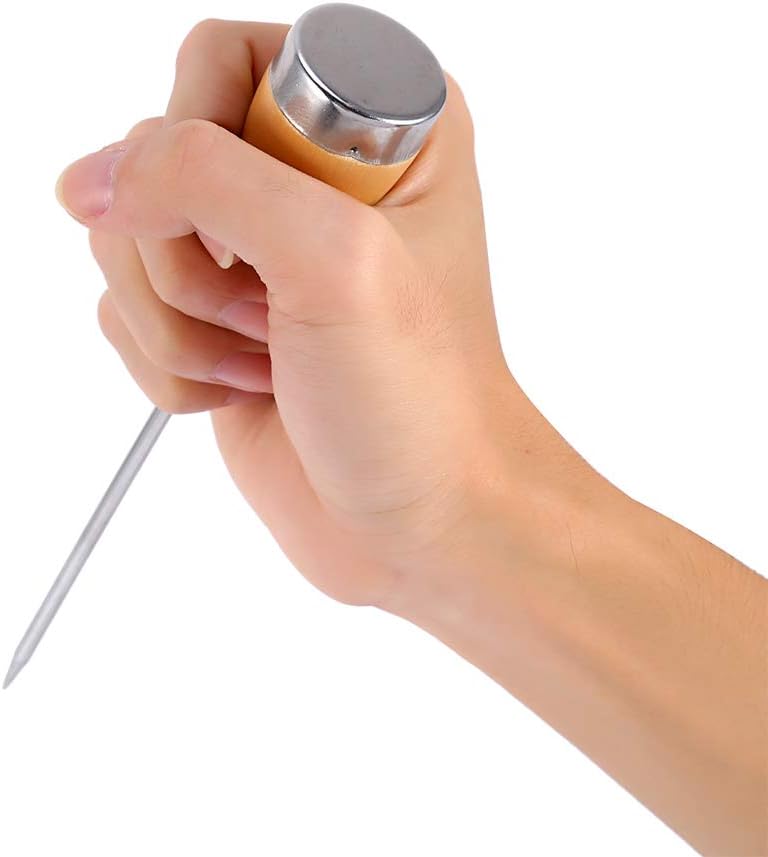 Ice Pick Crusher, Ice Picks for Breaking, Wooden Handle Awl Punch, Ice Pick Crusher, Kitchen Bar Tool Stainless Steel Awl GL Great for picnics, Camping, Bars, Kitchens, and Restaurants - Image 2