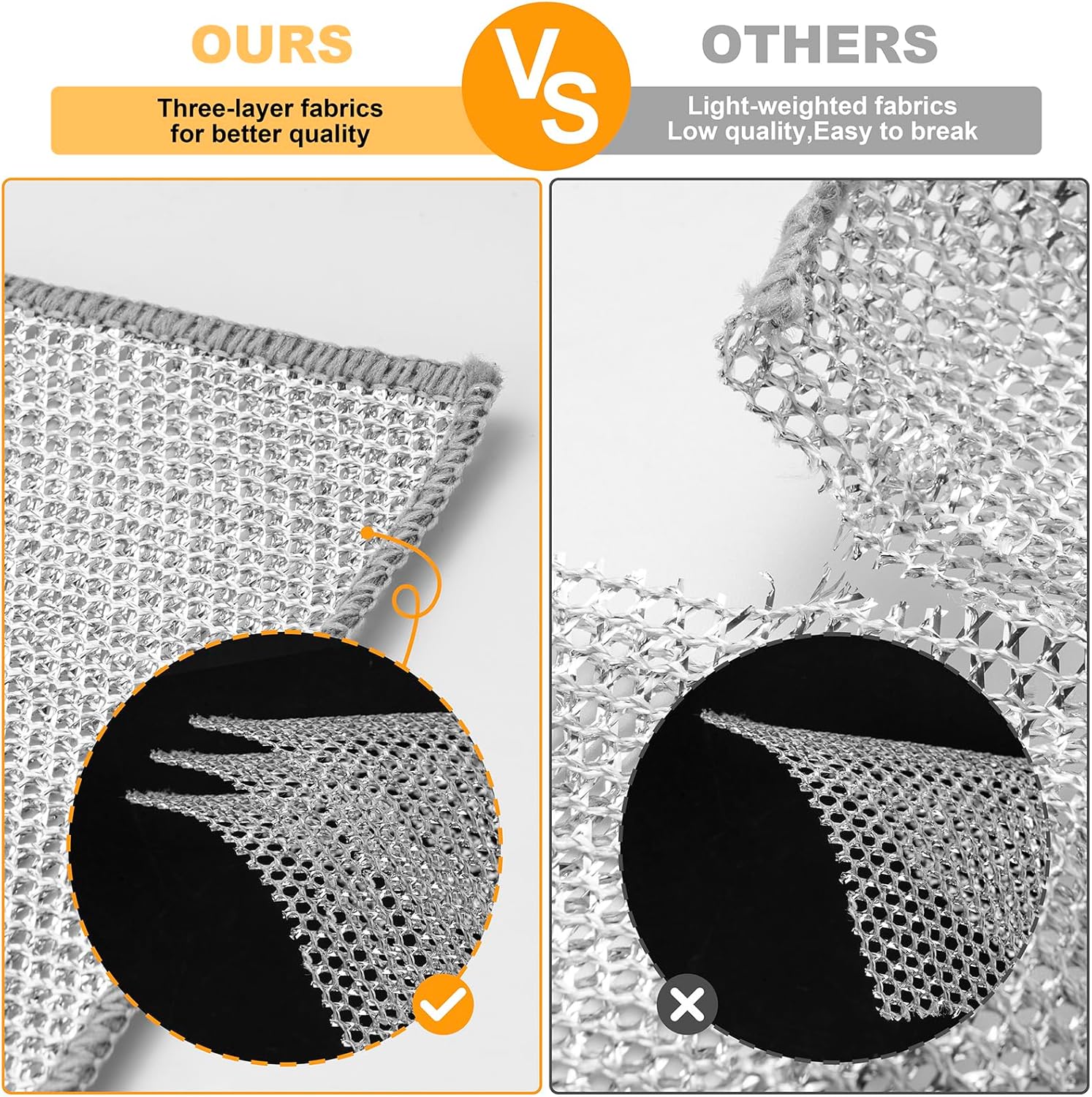 Inkhut Non Scratch Wire Dishcloth, Multipurpose Wire Dishwashing Rag for Wet and Dry, Multifunctional Dish Rags for Washing Dishes, Reusable Steel Wool Scrubber for Kitchen Cleaning - Image 2