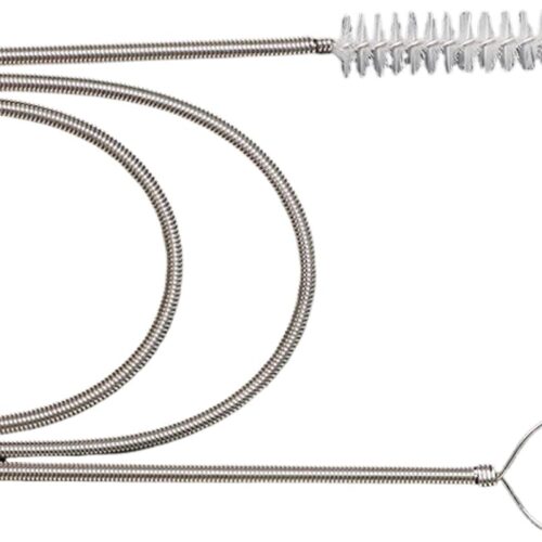 JSONO Refrigerator car sunroof Drainage Internal Long Hose Nylon Spring Fridge Drain Hole Dredging Tool Bendable Frozen Water Clog Remover Cleaning Brush for Kitchen Drain Pipe(155+6cm)