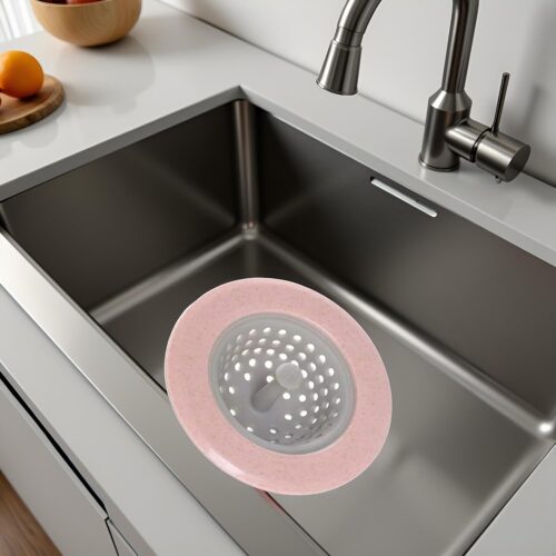 Pink Sewer Plug Floor Drain Cover,Pumps and Plumbing Equipment，Home Kitchen Sink Sewer Round Filter Basket Floor Drain Stopper Strainer Tool, Kitchen Drains and Strainers, Pumps and Plumbing Equipment
