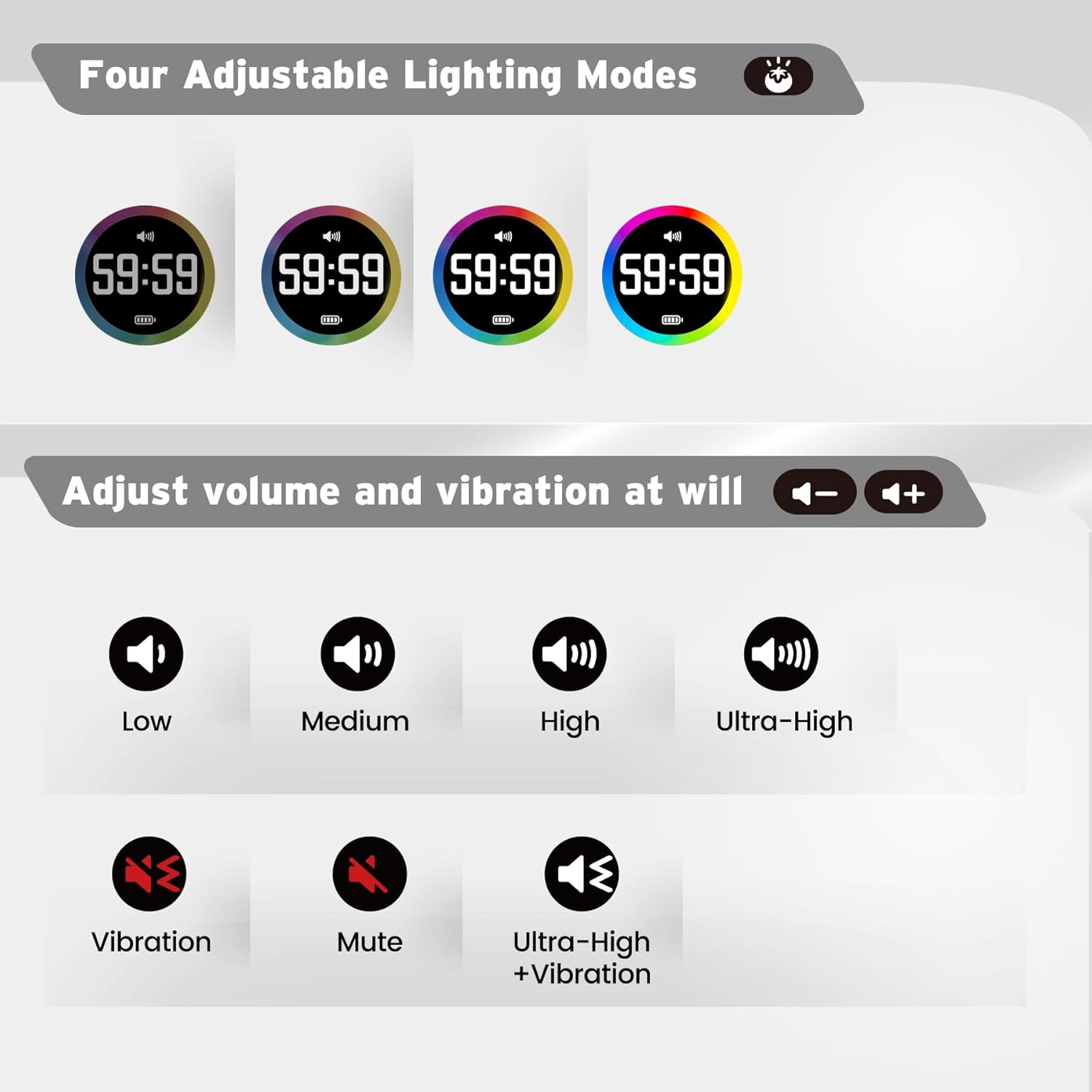 Pomodoro Timer, Magnetic Visual Timer with Flip Countdown, Silent & Alarm, Tools for Anyone, Cube Digital Timer for for Work, Kitchen Cooking, Study, 3/5/10/25/30/60min & Custom Countdown - Turquoise - Image 2