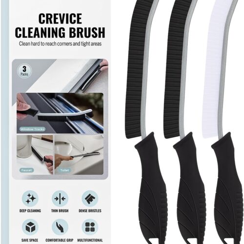 SXhyf Crevice Cleaning Brush – Grout Scrub Brush, House Cleaning Supplies, Gap Cleaning Tools, Home Essentials, Gifts for Women Men, Hard Bristle Crevice Cleaner Brush for Household Use, Bathroom