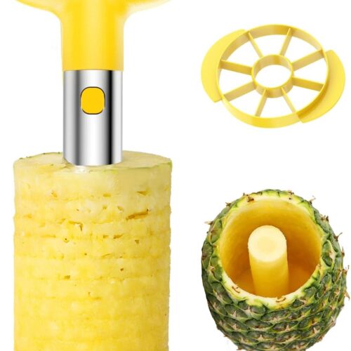 SameTech Easy Kitchen Tool Stainless Steel Fruit Pineapple Peeler Corer Slicer Cutter