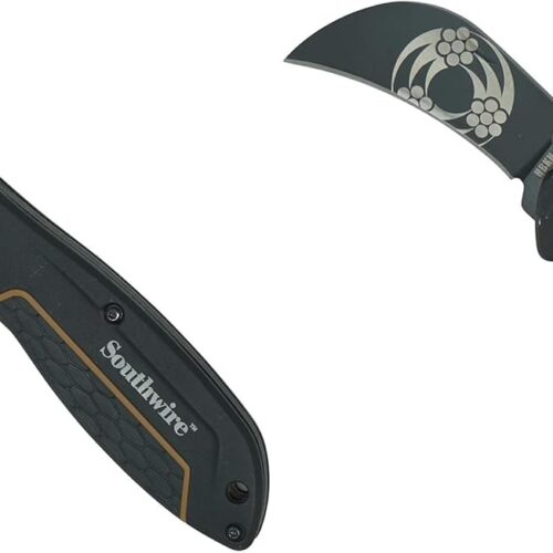 Southwire – 65029440 Tools & Equipment HBKN Hawk Bill Pocket Knife, 2.6″ blade, 8CR13MOV Stainless Steel- curved blade for pull cuts and splicing (Pack of 2)