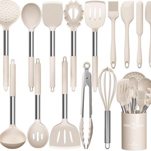 Stainless Steel Kitchen Cooking Utensil Set, Umite Chef 15 pcs Utensils – Nonstick Cookware Set Spatula -Kitchen Gadgets Tools Gift