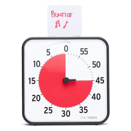 TIME TIMER 8 inch Visual Timer – 60 Minute Desk Countdown Clock with Dry Erase Activity Card, Also Magnetic – for Kids Classroom, Homeschooling Study Tool, Task Reminder, Home and Kitchen Timer