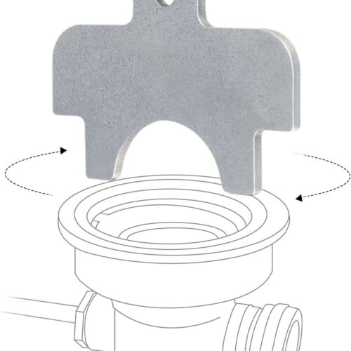 Waste Drain Tool for 3-Tier Commercial Kitchen Sinks Stainless Steel Drain Removal Tool Commercial Sink Drain Tool Waste Plumbing Drain Tool For Twist and Lever Drain Installation and Removal