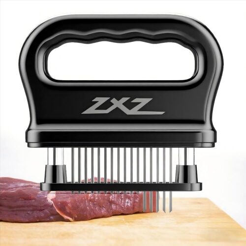 ZXZ Meat Tenderizer, 48 Stainless Steel Sharp Needle Blade, Heavy Duty Cooking Tool for Tenderizing Beef, Turkey, Chicken, Steak, Veal, Pork, Fish.