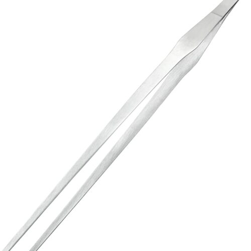 15 Inch Stainless Steel Tweezers, Reptile Feeding Tongs, Non-Slip Long Straight Tweezers Tongs Tool with Precision Serrated Tips for Aquarium, Garden, Kitchen, Industrial work, Laboratory