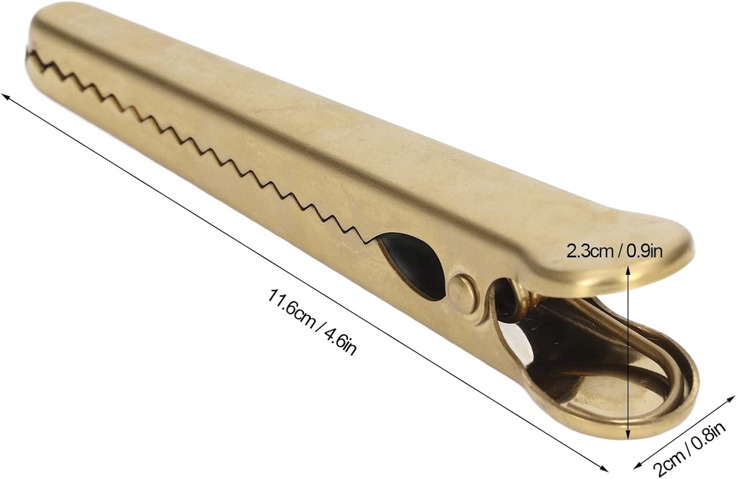 Heavy Duty Stainless Steel Clips,11.6cm Long Latest Keeping Clamp Jaw Sealing Clips Internal Tooth Design Airtight Heal Grip Kitchen Tools for Coffee and Food Bags(Gold) - Image 5