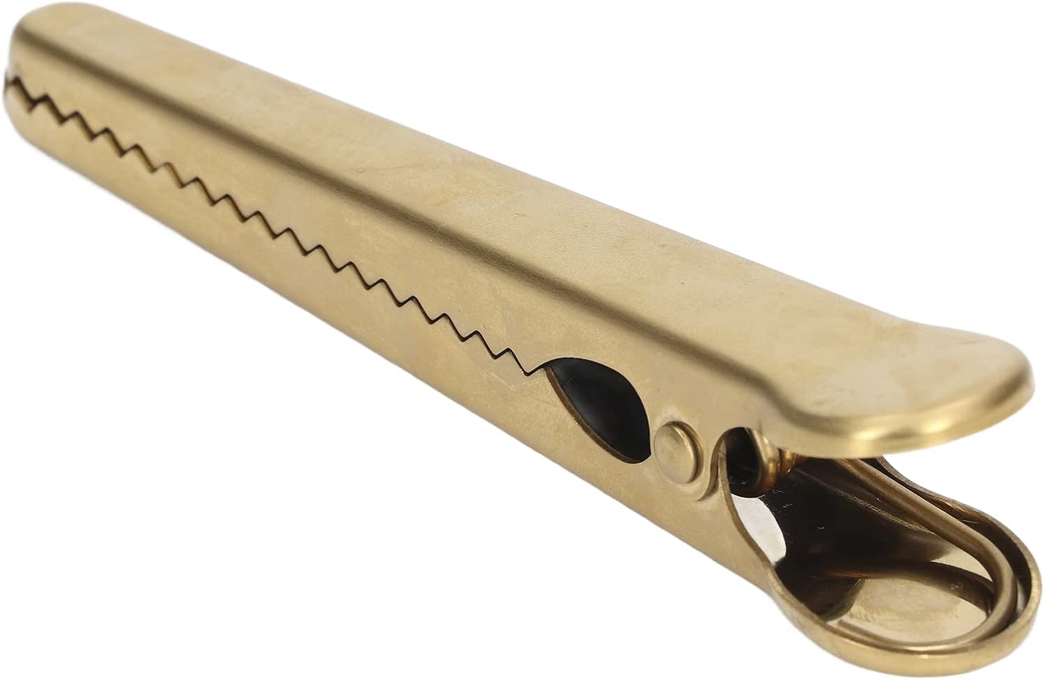 Heavy Duty Stainless Steel Clips,11.6cm Long Latest Keeping Clamp Jaw Sealing Clips Internal Tooth Design Airtight Heal Grip Kitchen Tools for Coffee and Food Bags(Gold)