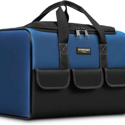 Tool Bags, 5 Multi-pockets Garden Tool Bag, 1680 Denier Blue Craftsman Tool Bag, for Home DIY & Equipment Storage, Blue